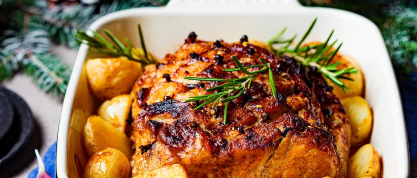 pečené Šťavnaté bravčové pečiené s cesnakom