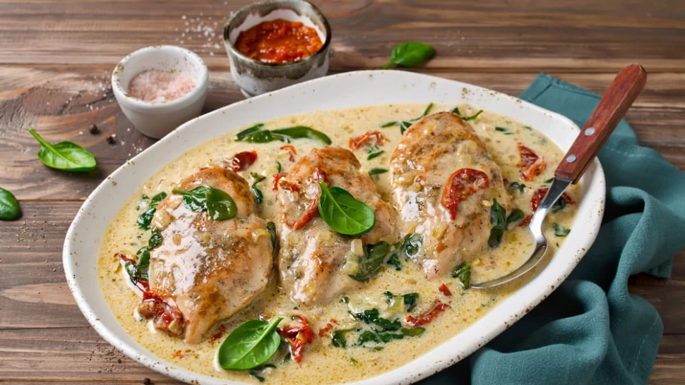 Toskánske kuracie prsia v bielej omáčke