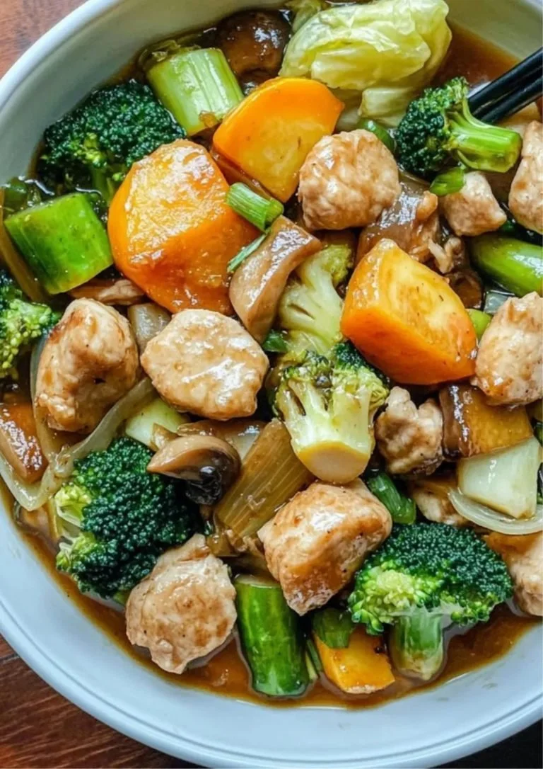 Kuracie mäso s rybími guľkami na ázijský spôsob – Chop Suey