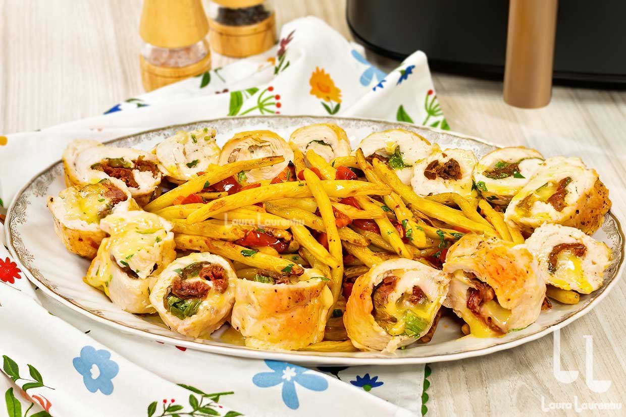 Letné kuracie rolky s čerstvou fazuľkovou prílohou