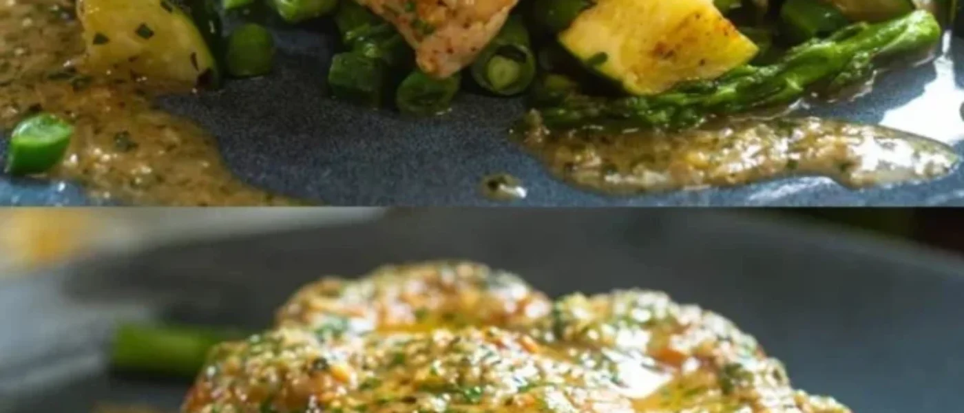 Kuracie mäso s cesnakovým maslom a sezónnou zeleninou