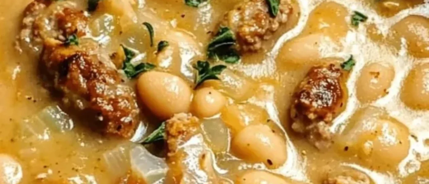 Krémová fazuľová polievka s klobásou